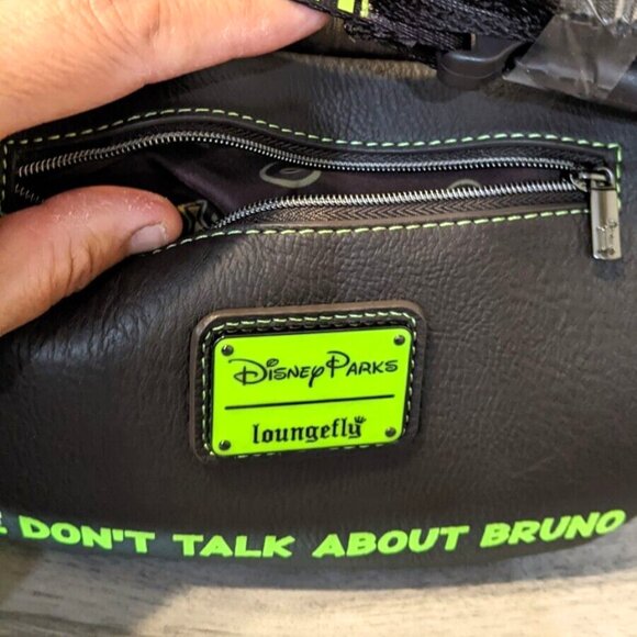 Disney Loungefly Encanto We Don't Talk About Bruno Glow In The Dark Belt Bag - Picture 3 of 3